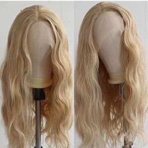 Golden lock long curly wig KF81501